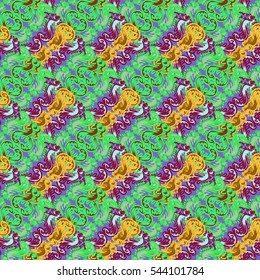 Abstract geometric colorful seamless pattern for background. Decorative backdrop can be used for wallpaper, pattern fills, web page background, surface textures. Old vintage retro energy pattern.
