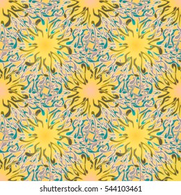 Abstract geometric colorful seamless pattern for background. Decorative backdrop can be used for wallpaper, pattern fills, web page background, surface textures. Old vintage retro energy pattern.