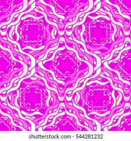 Abstract geometric colorful seamless pattern for background. Decorative backdrop can be used for wallpaper, pattern fills, web page background, surface textures. Old vintage retro energy pattern.