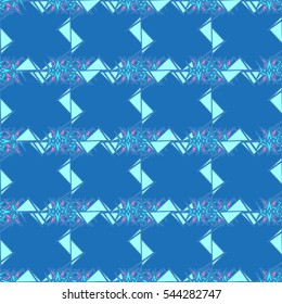 Abstract geometric colorful seamless pattern for background. Decorative backdrop can be used for wallpaper, pattern fills, web page background, surface textures. Old vintage retro energy pattern.
