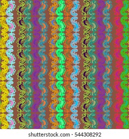 Abstract geometric colorful seamless pattern for background. Decorative backdrop can be used for wallpaper, pattern fills, web page background, surface textures. Old vintage retro energy pattern.