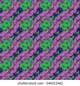 Abstract geometric colorful seamless pattern for background. Decorative backdrop can be used for wallpaper, pattern fills, web page background, surface textures. Old vintage retro energy pattern.