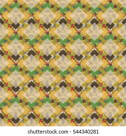 Abstract geometric colorful seamless pattern for background. Decorative backdrop can be used for wallpaper, pattern fills, web page background, surface textures. Old vintage retro energy pattern.