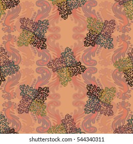 Abstract geometric colorful seamless pattern for background. Decorative backdrop can be used for wallpaper, pattern fills, web page background, surface textures. Old vintage retro energy pattern.