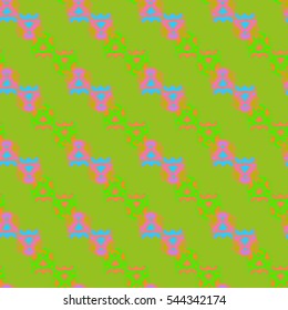Abstract geometric colorful seamless pattern for background. Decorative backdrop can be used for wallpaper, pattern fills, web page background, surface textures. Old vintage retro energy pattern.