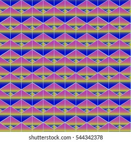 Abstract geometric colorful seamless pattern for background. Decorative backdrop can be used for wallpaper, pattern fills, web page background, surface textures. Old vintage retro energy pattern.