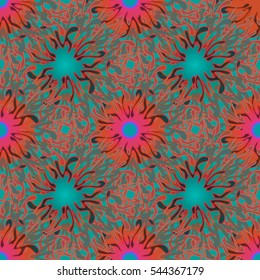 Abstract geometric colorful seamless pattern for background. Decorative backdrop can be used for wallpaper, pattern fills, web page background, surface textures. Old vintage retro energy pattern.