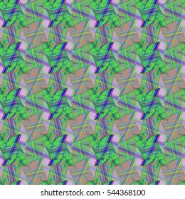 Abstract geometric colorful seamless pattern for background. Decorative backdrop can be used for wallpaper, pattern fills, web page background, surface textures. Old vintage retro energy pattern.