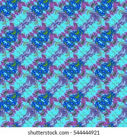 Abstract geometric colorful seamless pattern for background. Decorative backdrop can be used for wallpaper, pattern fills, web page background, surface textures. Old vintage retro energy pattern.