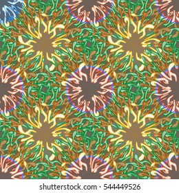 Abstract geometric colorful seamless pattern for background. Decorative backdrop can be used for wallpaper, pattern fills, web page background, surface textures. Old vintage retro energy pattern.