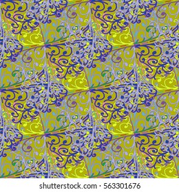 Abstract geometric colorful seamless pattern for background. Decorative backdrop can be used for wallpaper, pattern fills, web page background, surface textures. Old vintage retro energy pattern.