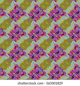 Abstract geometric colorful seamless pattern for background. Decorative backdrop can be used for wallpaper, pattern fills, web page background, surface textures. Old vintage retro energy pattern.