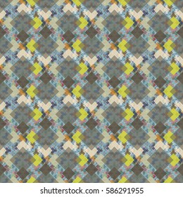 Abstract geometric colorful seamless pattern for background. Decorative backdrop can be used for wallpaper, pattern fills, web page background, surface textures. Old vintage retro energy pattern.