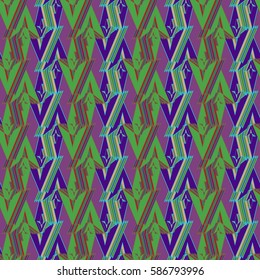 Abstract geometric colorful seamless pattern for background. Decorative backdrop can be used for wallpaper, pattern fills, web page background, surface textures. Old vintage retro energy pattern.
