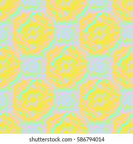 Abstract geometric colorful seamless pattern for background. Decorative backdrop can be used for wallpaper, pattern fills, web page background, surface textures. Old vintage retro energy pattern.