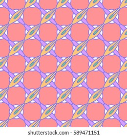 Abstract geometric colorful seamless pattern for background. Decorative backdrop can be used for wallpaper, pattern fills, web page background, surface textures. Old vintage retro energy pattern.