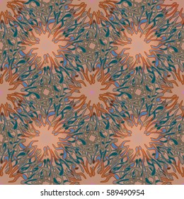 Abstract geometric colorful seamless pattern for background. Decorative backdrop can be used for wallpaper, pattern fills, web page background, surface textures. Old vintage retro energy pattern.