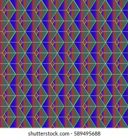 Abstract geometric colorful seamless pattern for background. Decorative backdrop can be used for wallpaper, pattern fills, web page background, surface textures. Old vintage retro energy pattern.