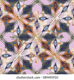 Abstract geometric colorful seamless pattern for background. Decorative backdrop can be used for wallpaper, pattern fills, web page background, surface textures. Old vintage retro energy pattern.