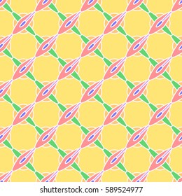 Abstract geometric colorful seamless pattern for background. Decorative backdrop can be used for wallpaper, pattern fills, web page background, surface textures. Old vintage retro energy pattern.