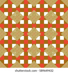 Abstract geometric colorful seamless pattern for background. Decorative backdrop can be used for wallpaper, pattern fills, web page background, surface textures. Old vintage retro energy pattern.