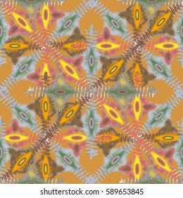 Abstract geometric colorful seamless pattern for background. Decorative backdrop can be used for wallpaper, pattern fills, web page background, surface textures. Old vintage retro energy pattern.