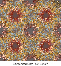 Abstract geometric colorful seamless pattern for background. Decorative backdrop can be used for wallpaper, pattern fills, web page background, surface textures. Old vintage retro energy pattern.