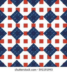Abstract geometric colorful seamless pattern for background. Decorative backdrop can be used for wallpaper, pattern fills, web page background, surface textures. Old vintage retro energy pattern.