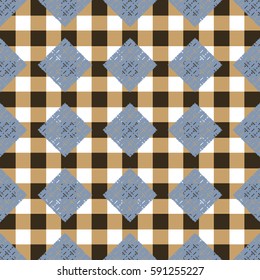 Abstract geometric colorful seamless pattern for background. Decorative backdrop can be used for wallpaper, pattern fills, web page background, surface textures. Old vintage retro energy pattern.