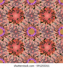 Abstract geometric colorful seamless pattern for background. Decorative backdrop can be used for wallpaper, pattern fills, web page background, surface textures. Old vintage retro energy pattern.