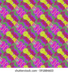 Abstract geometric colorful seamless pattern for background. Decorative backdrop can be used for wallpaper, pattern fills, web page background, surface textures. Old vintage retro energy pattern.