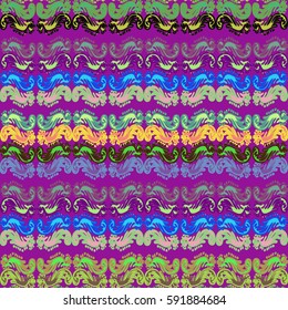 Abstract geometric colorful seamless pattern for background. Decorative backdrop can be used for wallpaper, pattern fills, web page background, surface textures. Old vintage retro energy pattern.