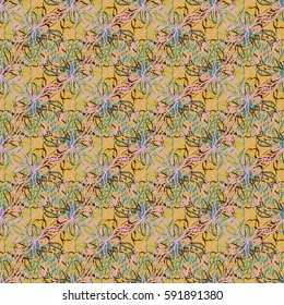 Abstract geometric colorful seamless pattern for background. Decorative backdrop can be used for wallpaper, pattern fills, web page background, surface textures. Old vintage retro energy pattern.
