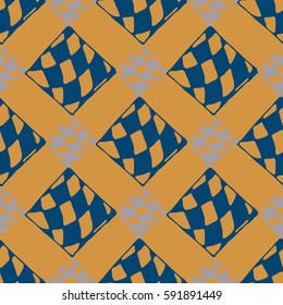 Abstract geometric colorful seamless pattern for background. Decorative backdrop can be used for wallpaper, pattern fills, web page background, surface textures. Old vintage retro energy pattern.