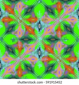Abstract geometric colorful seamless pattern for background. Decorative backdrop can be used for wallpaper, pattern fills, web page background, surface textures. Old vintage retro energy pattern.