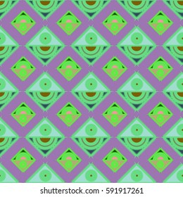 Abstract geometric colorful seamless pattern for background. Decorative backdrop can be used for wallpaper, pattern fills, web page background, surface textures. Old vintage retro energy pattern.
