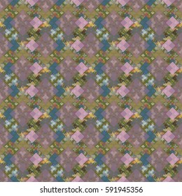 Abstract geometric colorful seamless pattern for background. Decorative backdrop can be used for wallpaper, pattern fills, web page background, surface textures. Old vintage retro energy pattern.