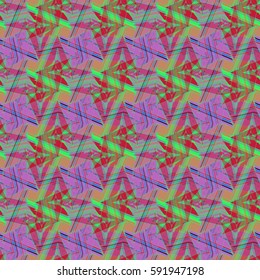 Abstract geometric colorful seamless pattern for background. Decorative backdrop can be used for wallpaper, pattern fills, web page background, surface textures. Old vintage retro energy pattern.