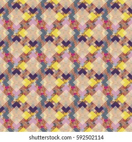 Abstract geometric colorful seamless pattern for background. Decorative backdrop can be used for wallpaper, pattern fills, web page background, surface textures. Old vintage retro energy pattern.