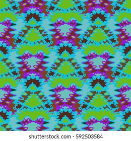 Abstract geometric colorful seamless pattern for background. Decorative backdrop can be used for wallpaper, pattern fills, web page background, surface textures. Old vintage retro energy pattern.