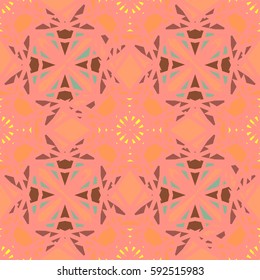 Abstract geometric colorful seamless pattern for background. Decorative backdrop can be used for wallpaper, pattern fills, web page background, surface textures. Old vintage retro energy pattern.