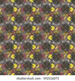 Abstract geometric colorful seamless pattern for background. Decorative backdrop can be used for wallpaper, pattern fills, web page background, surface textures. Old vintage retro energy pattern.