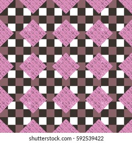 Abstract geometric colorful seamless pattern for background. Decorative backdrop can be used for wallpaper, pattern fills, web page background, surface textures. Old vintage retro energy pattern.