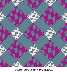 Abstract geometric colorful seamless pattern for background. Decorative backdrop can be used for wallpaper, pattern fills, web page background, surface textures. Old vintage retro energy pattern.