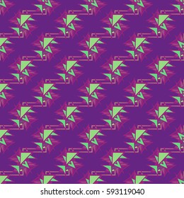 Abstract geometric colorful seamless pattern for background. Decorative backdrop can be used for wallpaper, pattern fills, web page background, surface textures. Old vintage retro energy pattern.