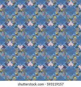 Abstract geometric colorful seamless pattern for background. Decorative backdrop can be used for wallpaper, pattern fills, web page background, surface textures. Old vintage retro energy pattern.