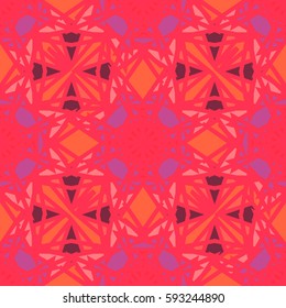 Abstract geometric colorful seamless pattern for background. Decorative backdrop can be used for wallpaper, pattern fills, web page background, surface textures. Old vintage retro energy pattern.