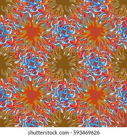 Abstract geometric colorful seamless pattern for background. Decorative backdrop can be used for wallpaper, pattern fills, web page background, surface textures. Old vintage retro energy pattern.