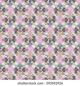 Abstract geometric colorful seamless pattern for background. Decorative backdrop can be used for wallpaper, pattern fills, web page background, surface textures. Old vintage retro energy pattern.