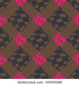 Abstract geometric colorful seamless pattern for background. Decorative backdrop can be used for wallpaper, pattern fills, web page background, surface textures. Old vintage retro energy pattern.